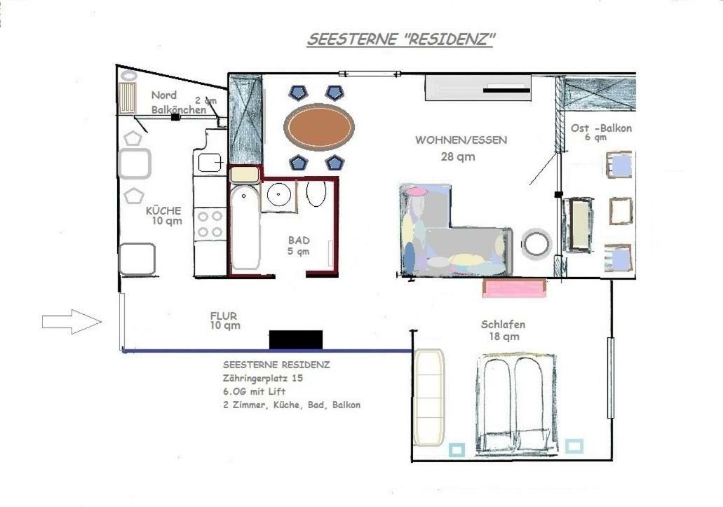 Seesterne Residenz Apartment Констанц Екстериор снимка